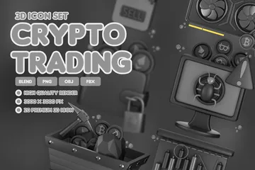 Crypto Trading 3D Icon Pack