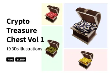 Crypto Treasure Chest Vol 1 3D Icon Pack