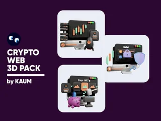 Crypto Website 3D Illustration Pack