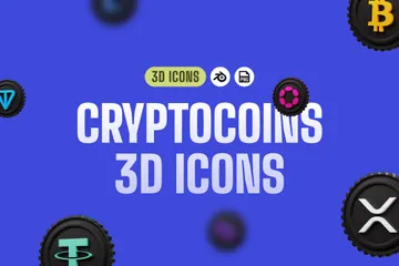 CryptoCoins 3D Icon Pack