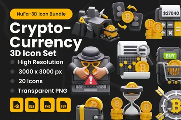 暗号通貨 3D Iconパック