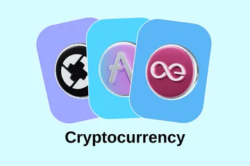 Cryptocurrency 3D Icon Pack