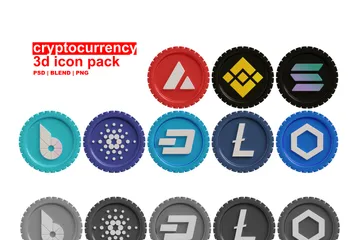 Cryptocurrency 3D Icon Pack