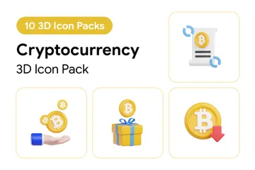 Cryptocurrency 3D Icon Pack