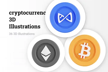 Cryptocurrency 3D Illustration Pack