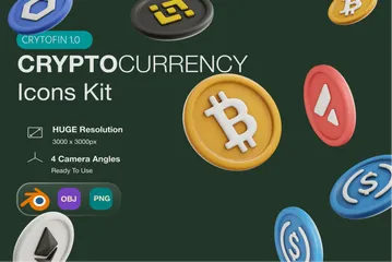 Cryptocurrency 3D Illustration Pack