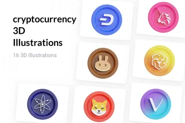 Cryptocurrency 3D Illustration Pack