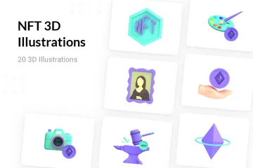 Free NFT 3D Illustration Pack
