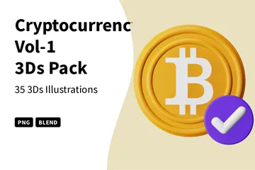 Cryptocurrency Vol-1 3D Icon Pack