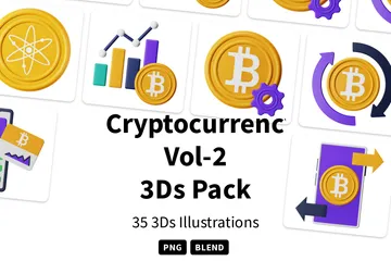 Cryptocurrency Vol-2 3D Icon Pack