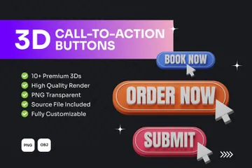 CTA Buttons 3D Icon Pack