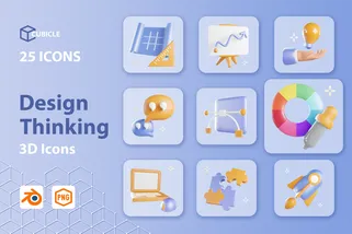 Design Thinking 3D Icons
