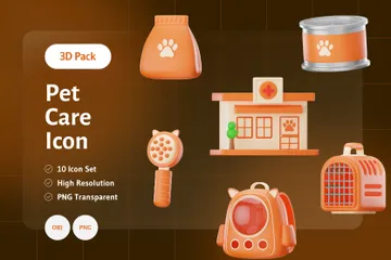 Cuidado de mascotas Paquete de Icon 3D