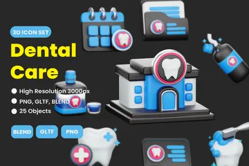 Cuidado dental Paquete de Icon 3D