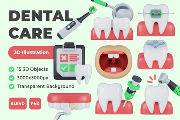 Cuidado dental Paquete de Icon 3D