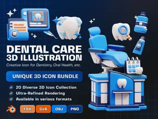 Cuidado dental Paquete de Icon 3D