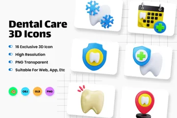 Cuidado dental Paquete de Icon 3D