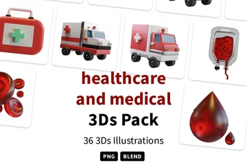 Saúde e medicina Pacote de Icon 3D