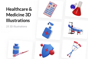 Saúde e Medicina Pacote de Illustration 3D