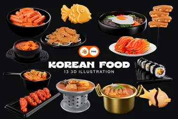 Nourriture coréenne Pack 3D Icon