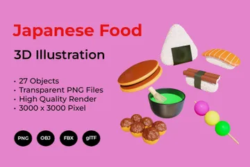 Nourriture japonaise Pack 3D Icon