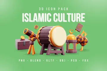 Cultura Islâmica Pacote de Icon 3D