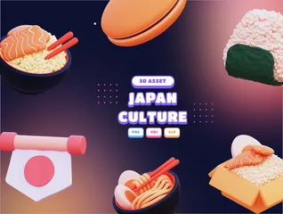 Cultura Japonesa Paquete de Icon 3D