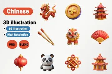 Culture chinoise Pack 3D Icon