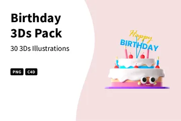 Cumpleaños Paquete de Icon 3D