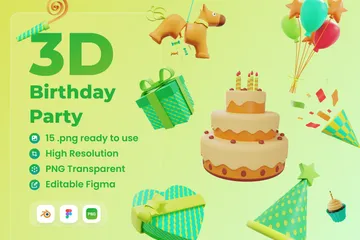 Cumpleaños Paquete de Icon 3D