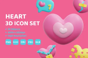 Cuore 3D Icon Pack