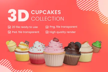 Cupcakes 3D Icon Pack