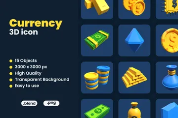 通貨 1.1 3D Iconパック