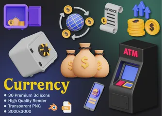 Currency 3D Icon Pack