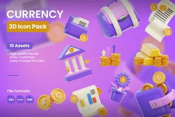 Currency 3D Icon Pack