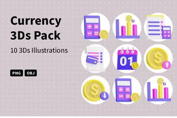 Currency 3D Icon Pack