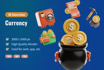 Currency 3D Icon Pack