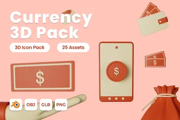 Currency 3D Icon Pack