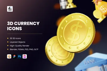Currency 3D Icon Pack