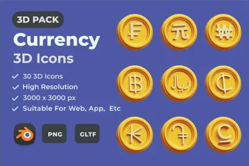 通貨 3D Iconパック