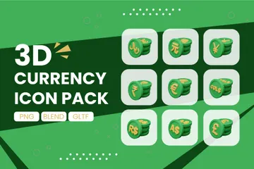 Currency Coin 3D Icon Pack