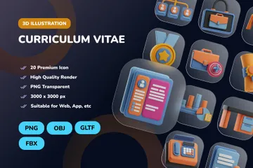 Curriculum Vitae 3D Icon Pack
