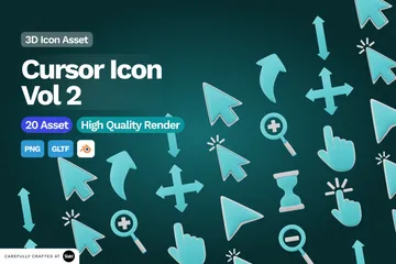 Curseur Vol.2 Pack 3D Icon