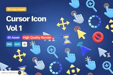 カーソル Vol.1 3D Iconパック