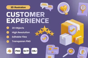 Customer Experience 3D Icon Pack