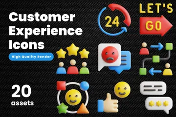 Customer Experience 3D Icon Pack