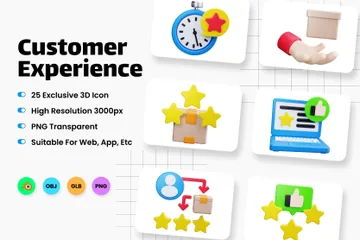 Customer Experience 3D Icon Pack