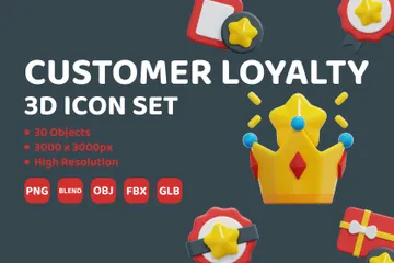 Customer Loyalty 3D Icon Pack
