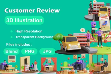 Customer Review 3D Illustration Pack