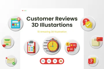 Customer Reviews 3D Illustration Pack